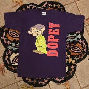 🔥🔥 Vintage Purple Disney Dopey Shirt Made In USA🔥🔥 Size L